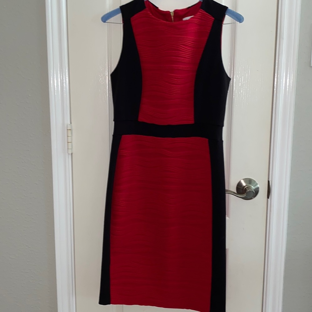 Red and Black Calvin Klein dress